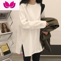 七斓早春季白色打底衫女2023年新款高级感甜辣妹长袖t恤长款内搭上衣