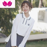 七斓2022新款宽松打底衫内搭长袖T恤女学生港味衫上衣