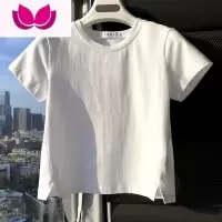 七斓白色短袖t恤女夏2023新款女设计感不规则开叉遮肚子显瘦上衣