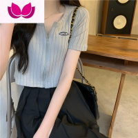 七斓黑色短款辣妹正肩短袖t恤女夏季设计感小众美式复古体恤法式上衣