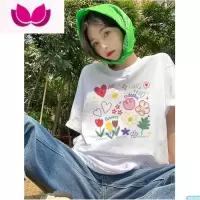 七斓chic日系短袖T恤女2023春季新款宽松韩版ins学生潮牌百搭上衣