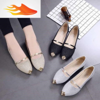 FISH BASKET春季单鞋春款女鞋子2019新款潮中跟皮鞋平底时尚百搭韩版春秋秋冬