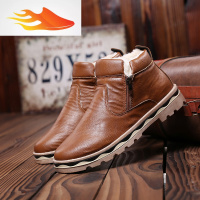 FISH BASKET2017冬季潮流复古马丁靴男士短靴英伦风休闲男学生工装鞋拉链男靴休闲鞋