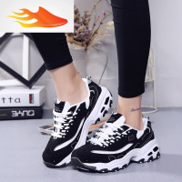 FISH BASKET秋冬潮鞋情侣熊猫鞋运动休闲鞋男士跑步鞋学院原宿板鞋男鞋子学生