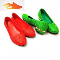 FISH BASKET秋冬新款绿色 婚鞋 红色结婚鞋新娘鞋红鞋孕妇伴娘敬酒休闲鞋