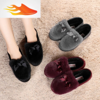 FISH BASKET秋冬季新款老北京布鞋豆豆女鞋瑶瑶松糕底毛毛鞋厚底加休闲鞋