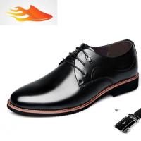 FISH BASKET加绒棉皮鞋男皮棉鞋冬季男鞋秋季商务休闲鞋中老年鞋