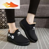 FISH BASKET冬季新款老北京布鞋女棉鞋加绒厚底保暖妈妈靴子防滑休闲女鞋子休闲鞋