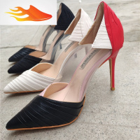 FISH BASKET惠州女鞋2019秋冬季新款欧美性感细跟尖头鞋时尚浅口气质女单鞋