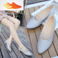 FISH BASKET秋季尖头粗跟瓢鞋冬天配裙子的鞋子女鞋淑女单鞋新款百搭温柔仙女