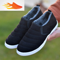 FISH BASKET批爸爸鞋软底防滑冬季加厚加绒保暖爷爷老人棉鞋男老北京布鞋休闲鞋