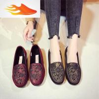 FISH BASKET春节秋冬加绒二棉女鞋妈妈奶奶棉鞋老北京布鞋软休闲鞋