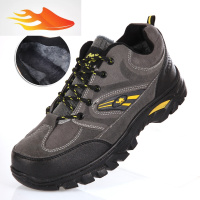FISH BASKET冬季新款登山鞋男户外鞋休闲旅游鞋防水防滑加绒工作鞋野外慢跑休闲鞋