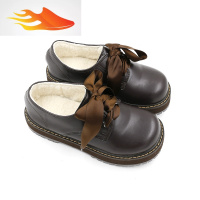 FISH BASKET女鞋冬加棉 2019日系新款复古圆头小皮鞋厚底可爱娃娃鞋软妹女鞋休闲鞋