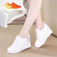 FISH BASKET2019新款内增高女鞋子女冬韩版百搭时尚冬款女装加绒冬休闲鞋