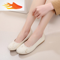 FISH BASKET2019春夏新款原创传统民族风女鞋汉服文艺复古舒适女单绣花布鞋子休闲鞋