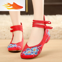 FISH BASKET古装旗袍鞋绣花鞋白底布鞋古典舞鞋汉服鞋平底低跟女鞋休闲鞋