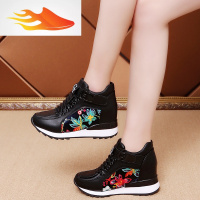 FISH BASKET2019秋季新款内增高女鞋厚底显瘦休闲鞋韩版百搭运动鞋女小白鞋