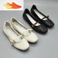 FISH BASKET2019新款春季新款蛋卷鞋女鞋玛丽珍奶奶鞋一字扣赫本黑色复古单鞋