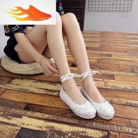 FISH BASKET弓鞋女古风绣花鞋新款传统汉服表演女鞋平底民族风老北京布鞋婚鞋休闲鞋