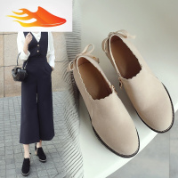 FISH BASKET深口单鞋高跟鞋潮裸靴女黑色磨砂英伦皮鞋34春圆头大码女鞋41-43