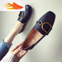 FISH BASKET2019新款韩版百搭社会外穿棉鞋平底毛毛鞋女冬季加绒豆豆鞋女鞋子休闲鞋