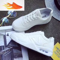 FISH BASKET2019秋季秋天全白色小百鞋百搭配牛仔裤女鞋子女装土皮子面运动鞋休闲鞋