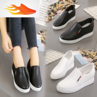 FISH BASKET冬款女鞋2019新款秋季单鞋舒适内曾高休闲鞋女时尚内增高冬季百搭