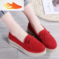 FISH BASKET2019春秋季新款软底松糕鞋一脚蹬厚底休闲女鞋百搭大码女单鞋