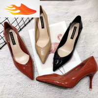 FISH BASKET韩版气质高跟鞋女秋新款漆皮浅口鞋性感尖头细跟鞋白领女鞋单鞋OL