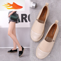 FISH BASKET编麻绳渔夫鞋女平底一脚蹬女鞋2019新款单鞋韩版懒人鞋百搭