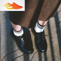 FISH BASKET鹿与深林|英伦风小皮鞋学院风文艺学生黑色女鞋平底圆头单鞋