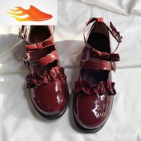 FISH BASKET日系软妹蝴蝶结lolita少女洛丽塔单鞋花边平底JK制服学生女鞋春秋