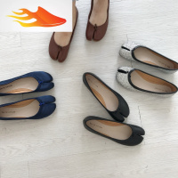 FISH BASKET2019秋 ins超火分趾女鞋新色浅口猪蹄平底单鞋女