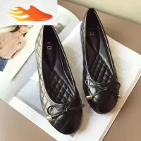 FISH BASKET2019春季瓢鞋女新款单鞋欧洲站平底豆豆鞋浅口大码软底孕妇鞋女鞋