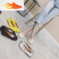 FISH BASKET2019新款红女鞋猪蹄分趾鞋丑鞋懒人豆豆鞋平底休闲浅口单鞋女