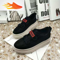 FISH BASKET倾城左右魔术贴女鞋休闲鞋2019新款百搭松糕厚底流行个生