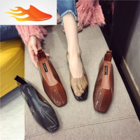 FISH BASKET欧美风透明果冻鞋低跟女单鞋春秋新款四季纯色超软底舒适平底女鞋