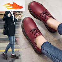 FISH BASKET2019春季新款百搭马丁鞋英伦学院风休闲鞋粗跟单鞋厚底女鞋小皮鞋