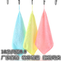 丝曼雅(SIMANYA)[10条装]儿童婴幼儿口水小方巾彩格色织方巾