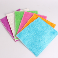 丝曼雅(SIMANYA)[10条装]竹纤维洗碗巾不沾油双层抹布竹炭去油污洗碗布加厚百洁布厂家批发