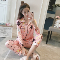 2019春季睡衣女秋冬月子服孕妇长袖睡衣女学生纽扣大码家居服套装常规款青年 威珺