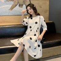 孕妇装夏装孕妇哺乳连衣裙套装中长款哺乳上衣夏季短袖喂奶孕妇裙威珺