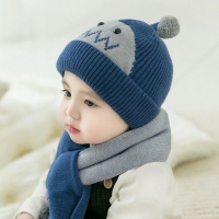 婴儿帽子秋冬季婴幼儿加厚男女儿童帽子保暖可爱宝宝毛线帽冬天萌威珺