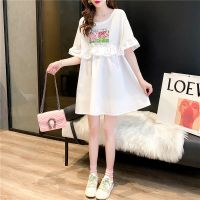 韩版孕妇连衣裙夏装新款夏季时尚夏天百搭孕妇裙子宽松娃娃裙 威珺