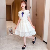 女童连衣裙新款2021夏装洋气网红公主裙超仙中大童蕾丝儿童裙子潮威珺