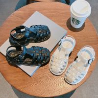 2021新款女童夏季包头编织罗马凉鞋小女孩儿童学生花朵软底公主鞋威珺