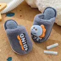 儿童棉拖鞋冬软底家居卡通可爱恐龙大中小童毛毛鞋男孩宝宝棉拖鞋威珺