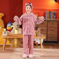 儿童秋冬季珊瑚绒睡衣男童女童大童加绒加厚法兰绒宝宝套装家居服威珺