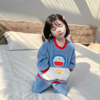 男女童睡衣秋冬珊瑚绒2021新款宝宝冬装儿童保暖家居服套装潮威珺